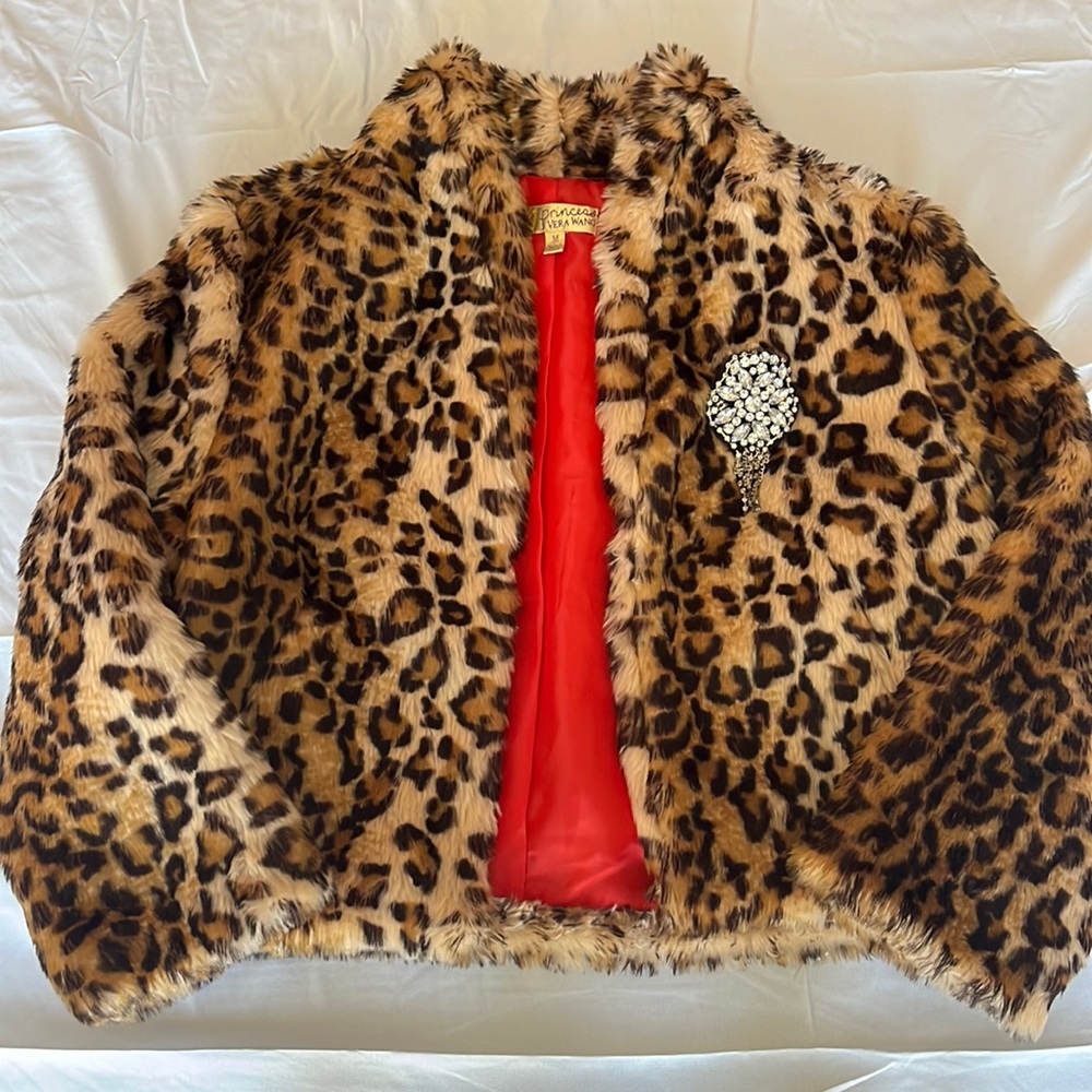 Princess Vera Wang cropped faux fur jacket